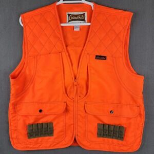 Gamehide Mens Orange Hunting Vest Size L Utility Pockets Shell Holders Style 3CV